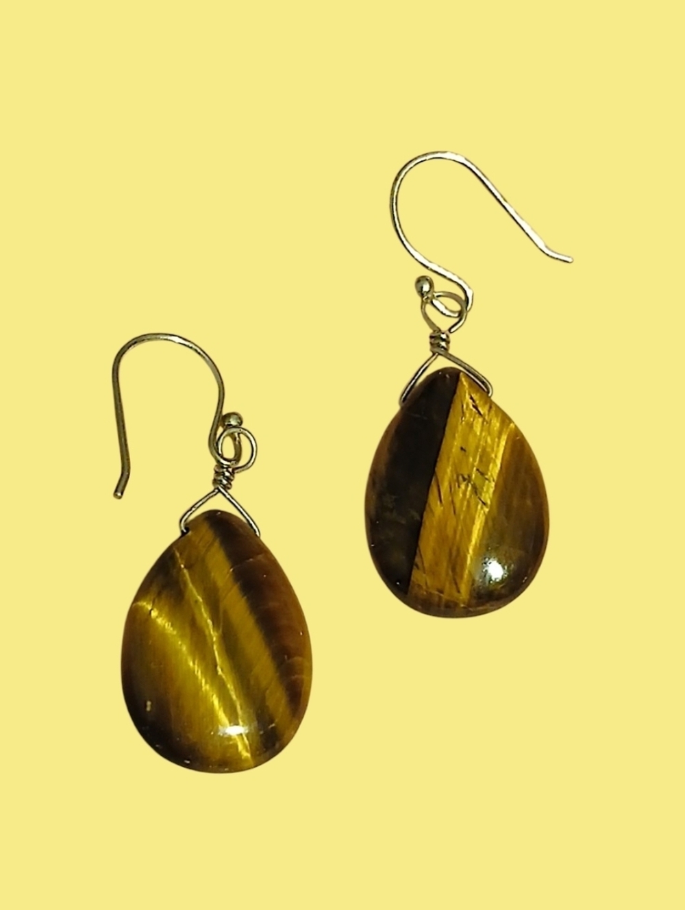 925 Tigers Eye Earrings